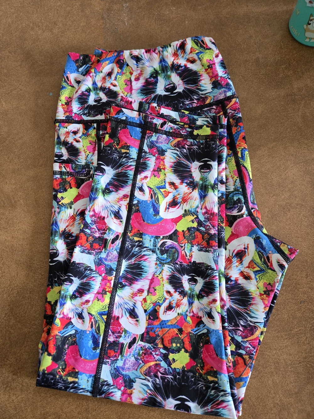 Constantly Varied Gear Multicolor Neon Raccoon Active Leggings